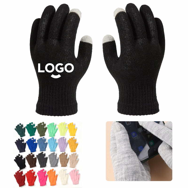 Winter Elastic Knit Touchscreen Gloves MOQ 50