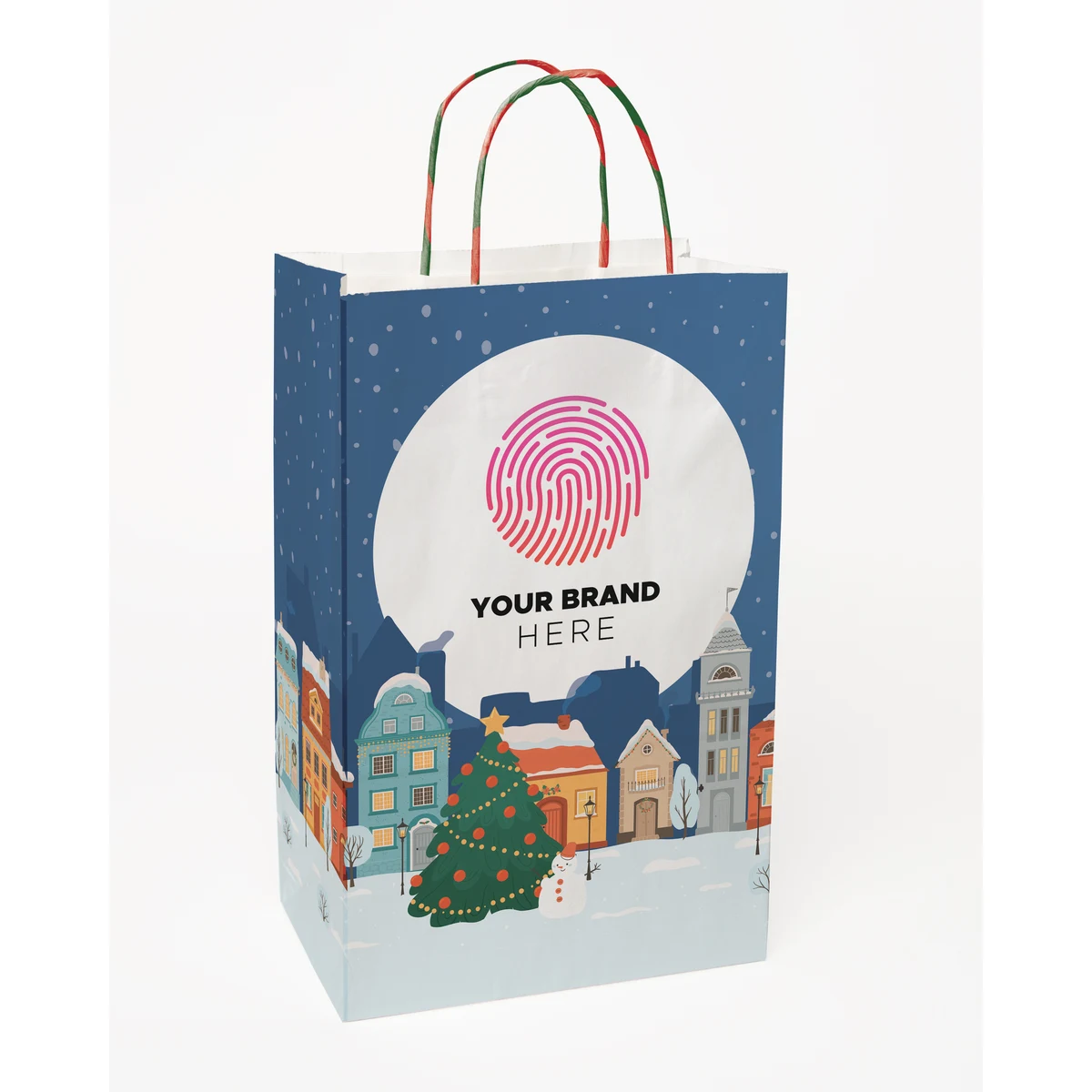 Christmas Village Handle Shopper Bag (8.5" x 13.375" x 5") 1