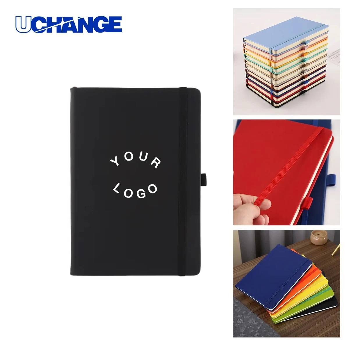 PU Journal Notebook Set with Pen and Strap Closure 1