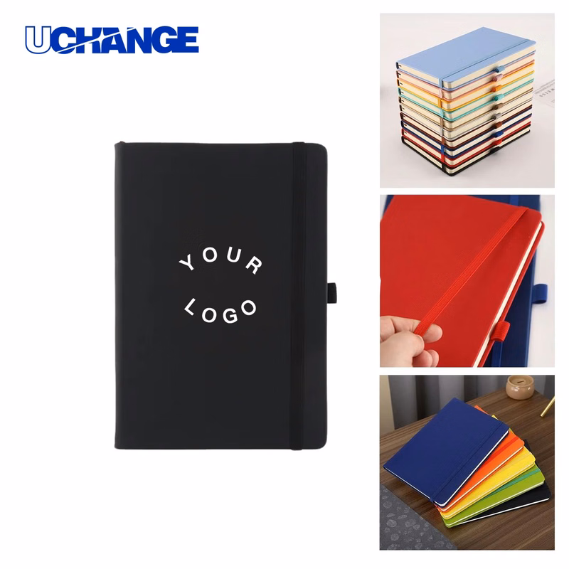 PU Journal Notebook Set with Pen and Strap Closure