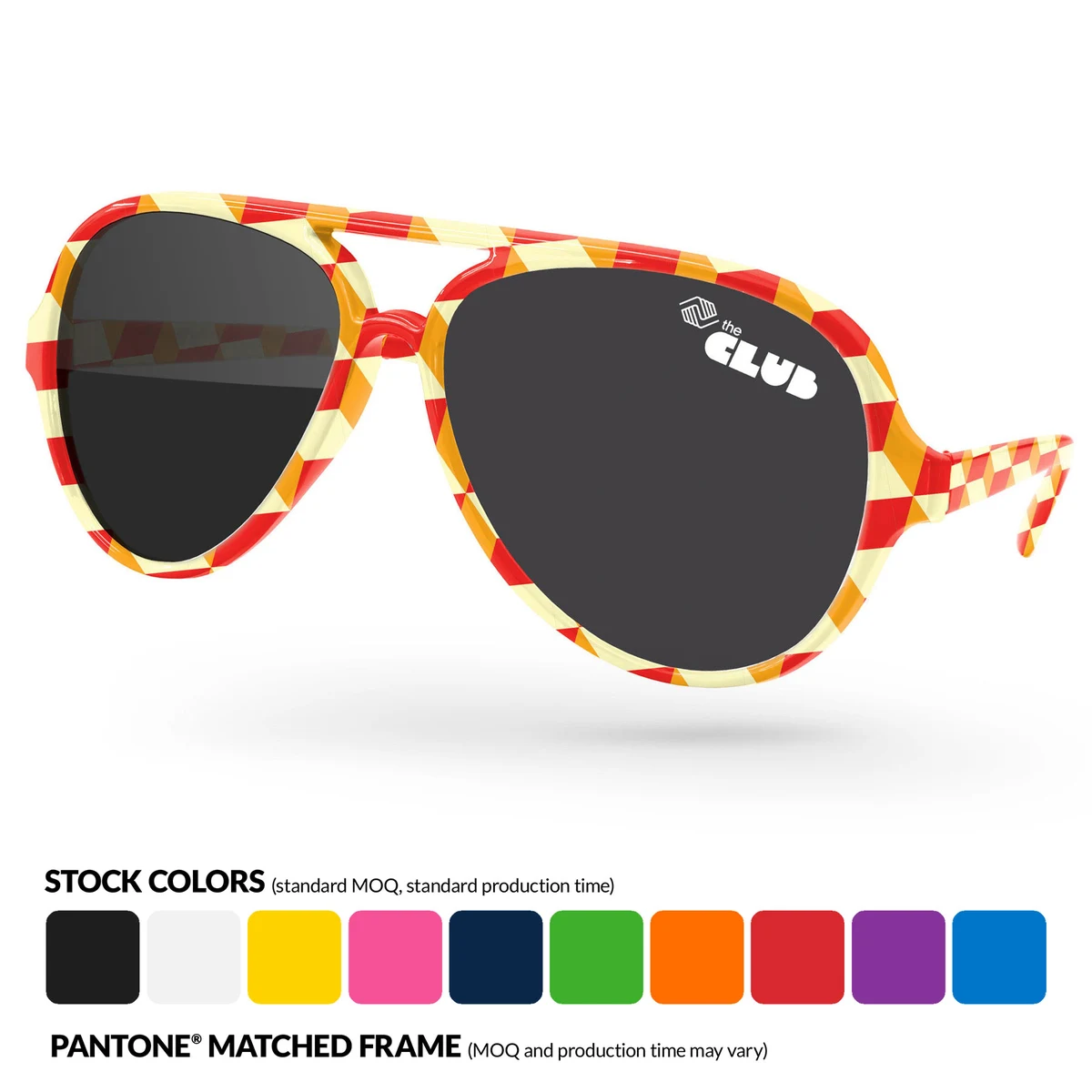 Aviator Sport Sunglasses w/ Full Frame Sublimation Wrap 1