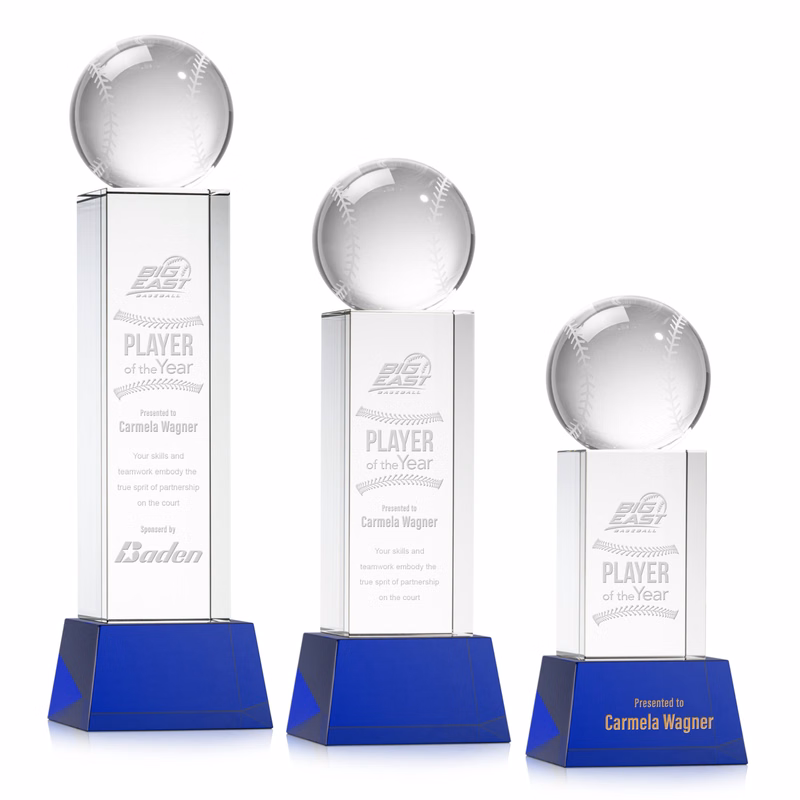 Baseball Award on Belcroft Base - Blue
