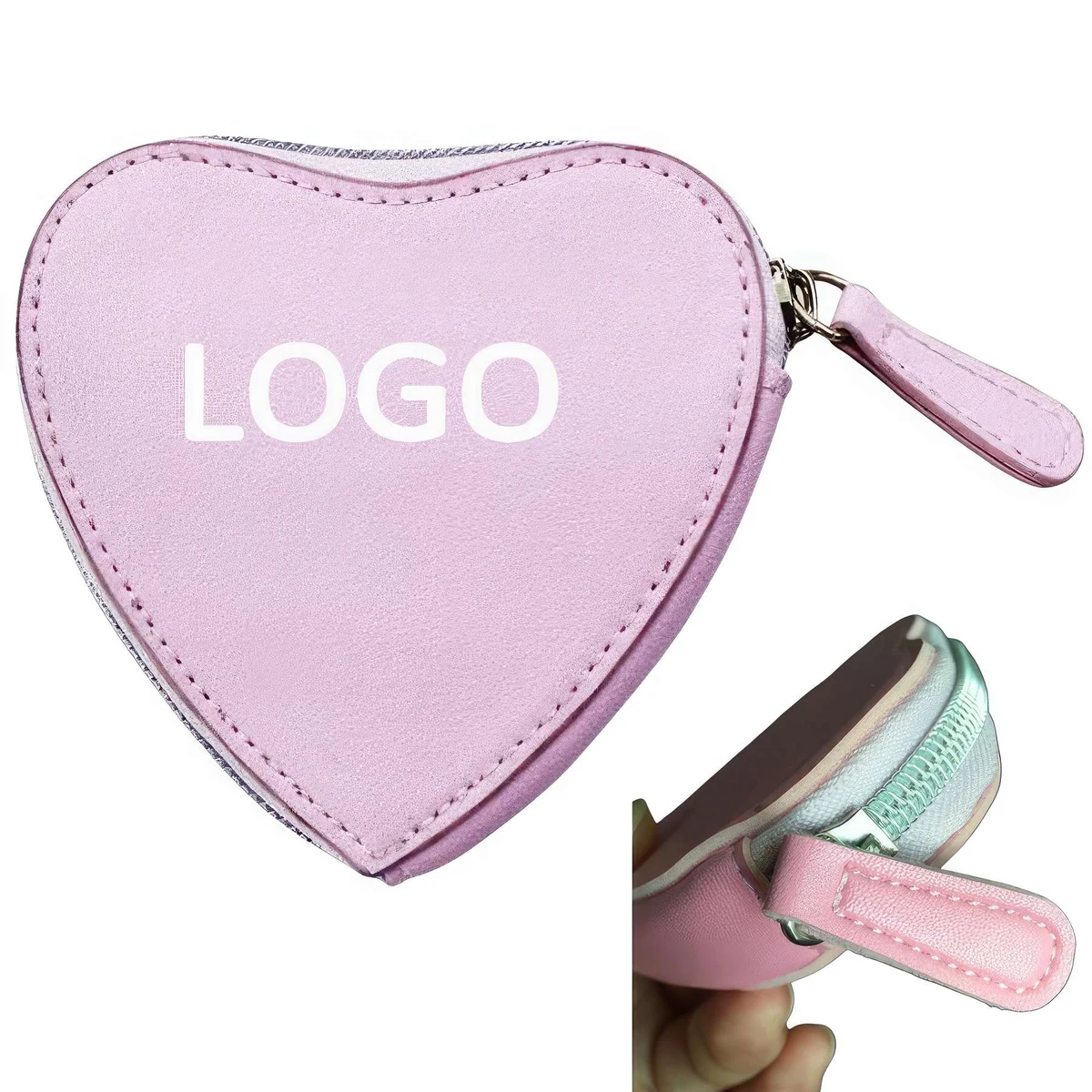 Leather Coin Purse With Zipper For Men Women 1