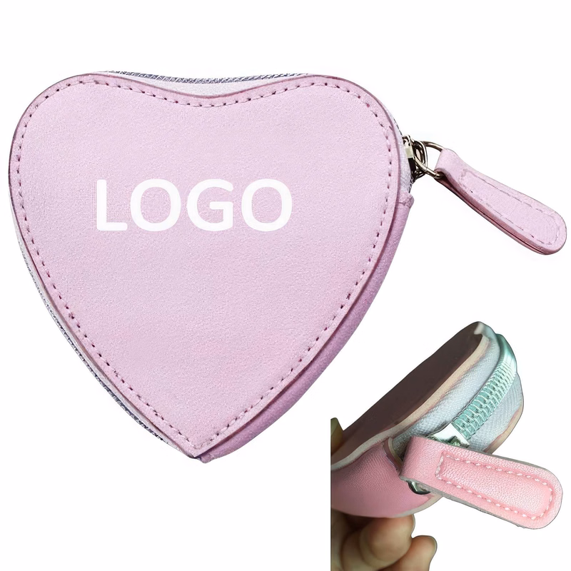 Leather Coin Purse With Zipper For Men Women