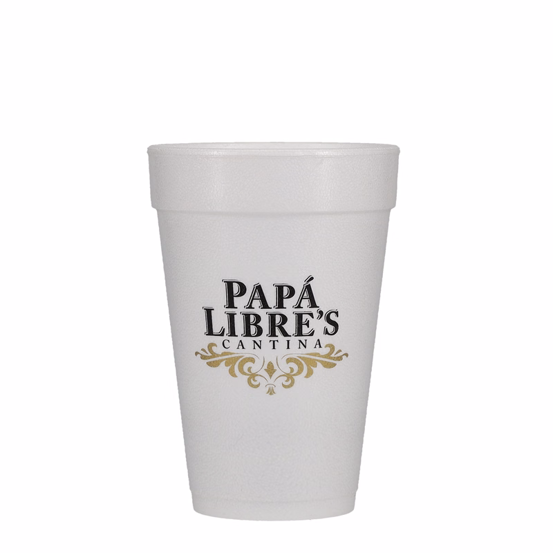 16 oz Foam Cup White Tradition Print