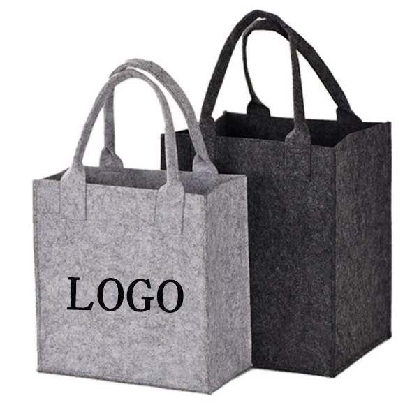 Felt Shopping Handbag, custom tote bag with logo imprint 1