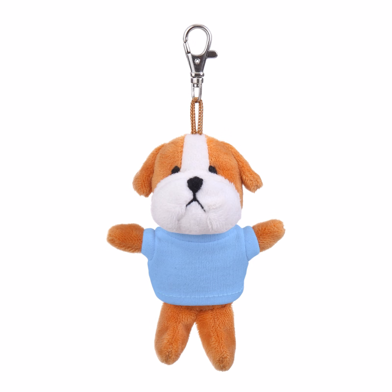 Soft Plush Bulldog Keychain with Tee