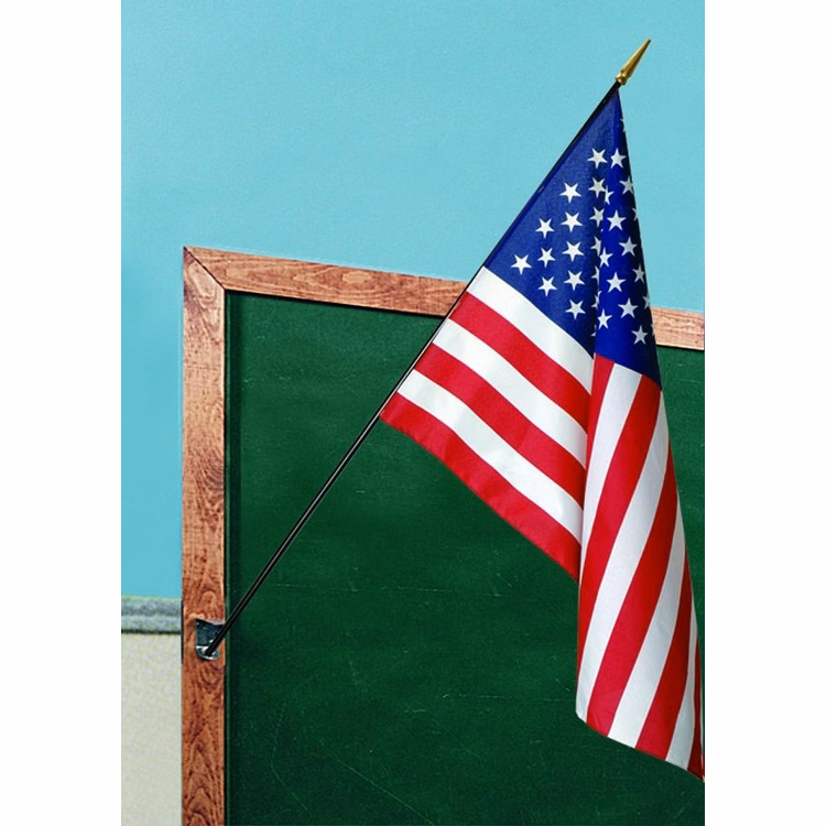 U.S. Classroom Flag - 12" x 18" - Printed Polyester - 30" Wood Staff