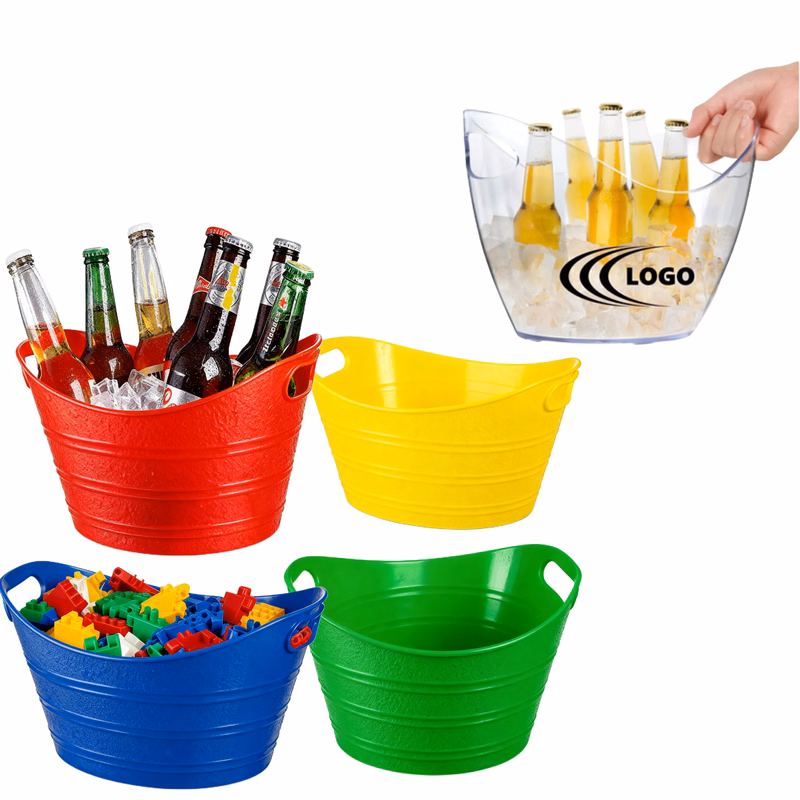 4L Plastic Oval Ice Bucket MOQ 25