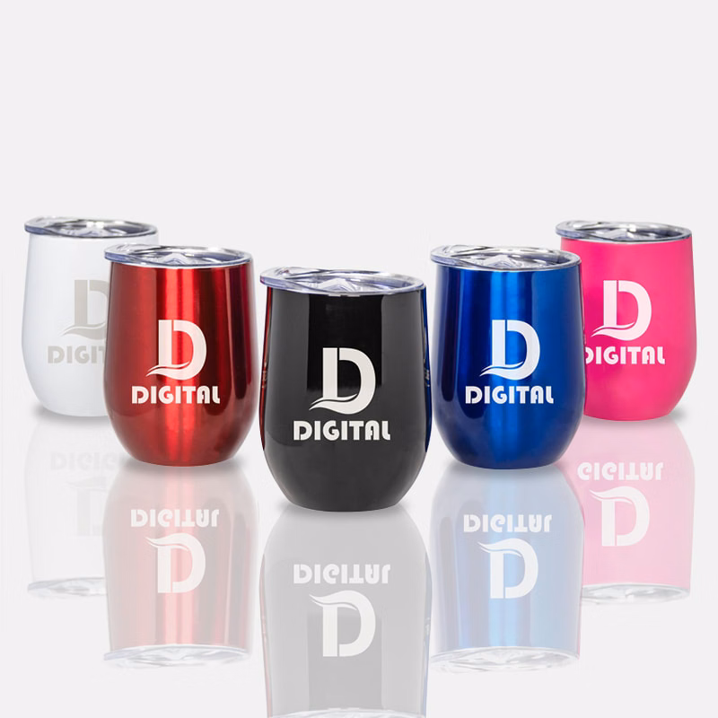 12 Oz. Custom Stainless Steel Wine Tumblers