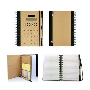 Spiral Desktop Memo Pad Notebook With Calculator 1
