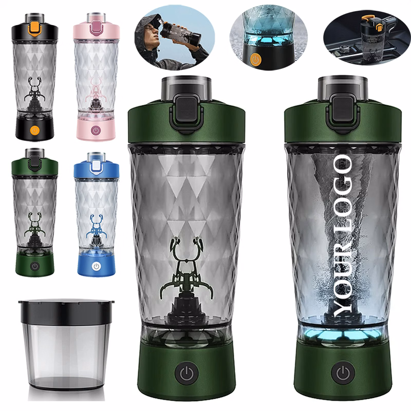 20oz Portable Automatic Vortex Mixer Cup Leakproof Protein Mix Bottle