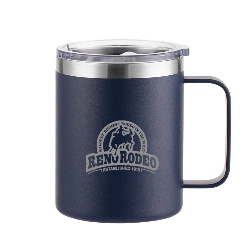 12 Oz Double Wall Stainless Steel Vacuum Insulated Coffee Mug With Lid 1