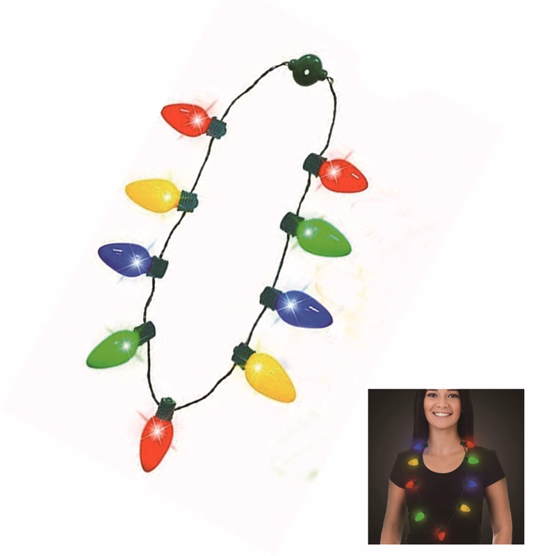 Christmas LED Light-Up Bulb Necklace