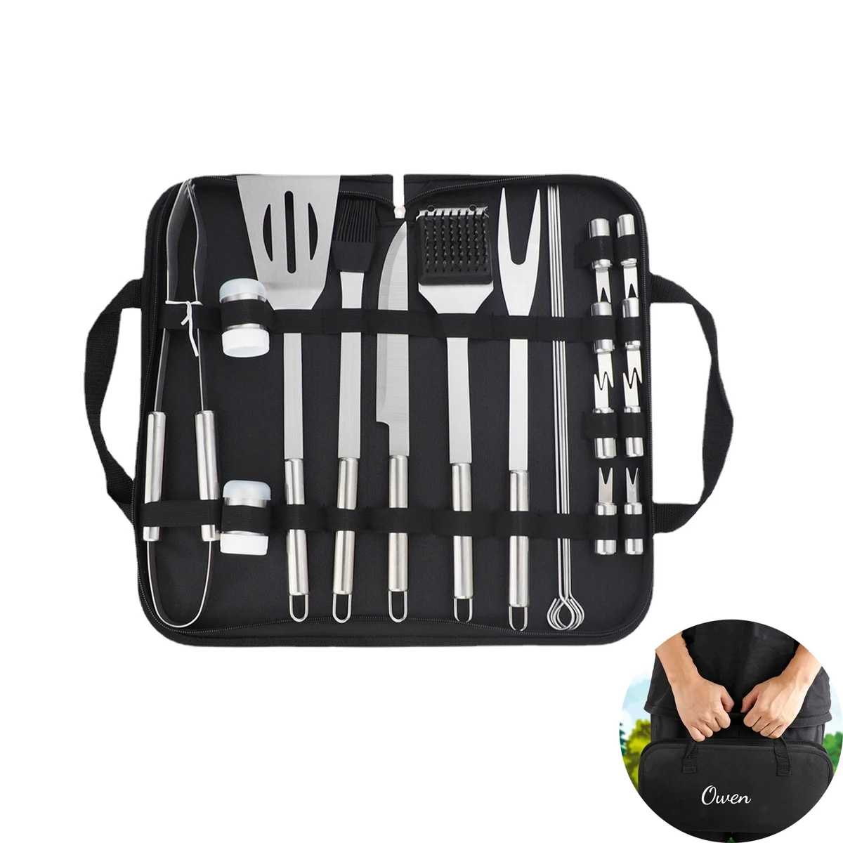 21Pcs BBQ Stainless Steel Grill Set 1