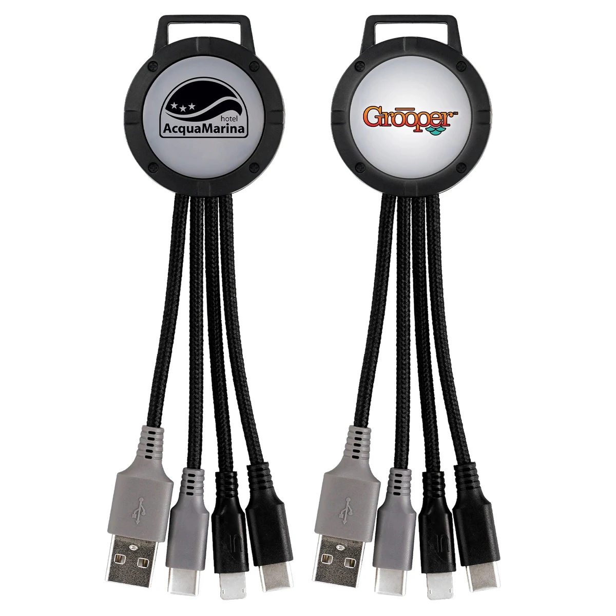 Light Up Two Tone 3-in-1 Duo Charging Cable 1
