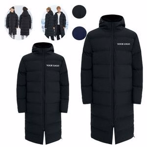 Long Puffer Jacket Men Keep Warm Puffer Coat
