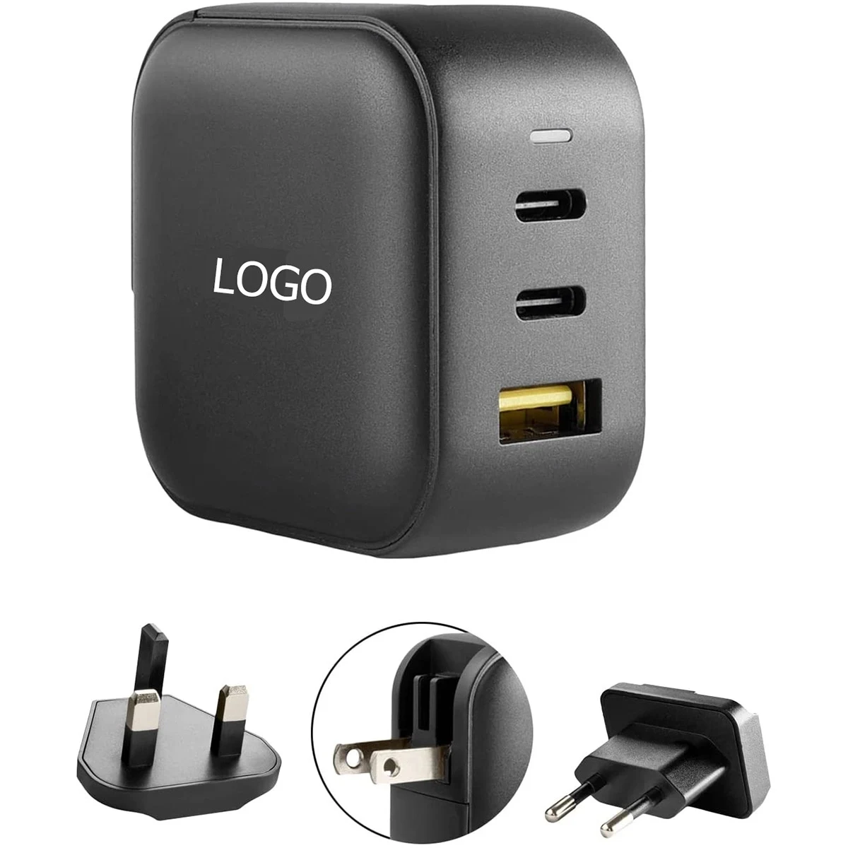 3-Port Wall Charger Usb-C Fast Charging Adapter 1