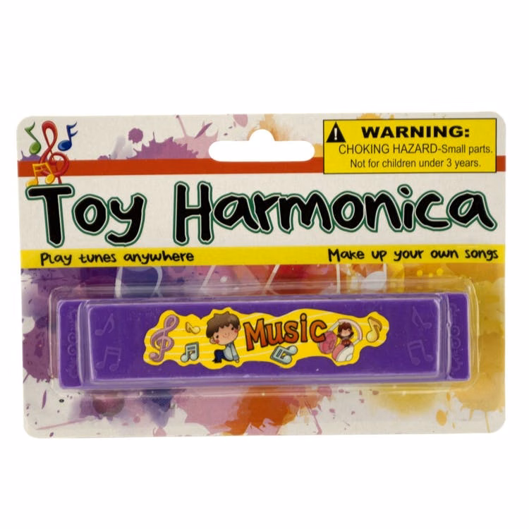 Toy Harmonica - Assorted Colors Ages 3+