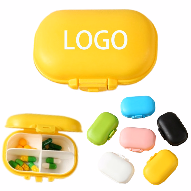 Portable Four Compartment Medicine Box
