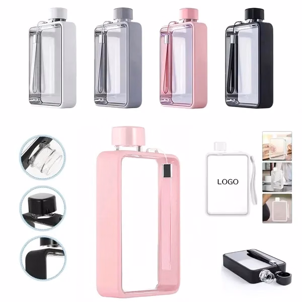 13 oz Flat Water Bottle with Sleek and Durable Polycarbonate