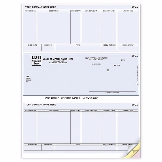 Laser OCR accounts payable middle check