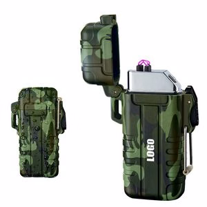 Waterproof Lighter With Dual Arc And Pop Up Lid