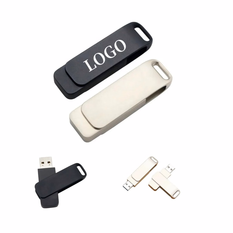 High Speed USB 2.0 Metal Swivel Twister Flash Drive 64GB