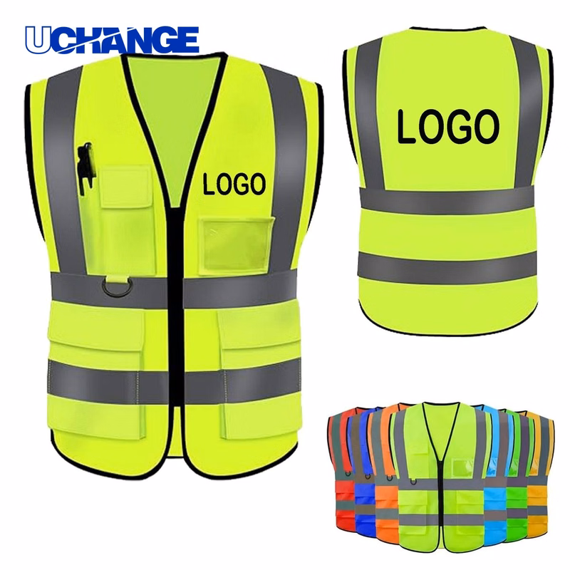 Reflective Safety Vest with Multi-Pockets