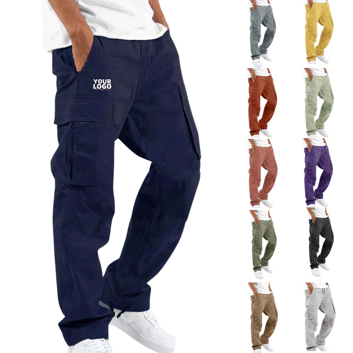 Mens Loose Straight Sweatpants 1