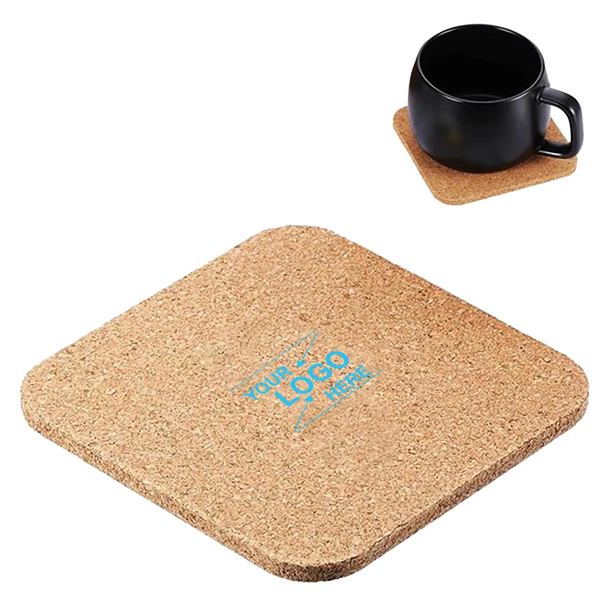 Square Cork Drink Coasters 1