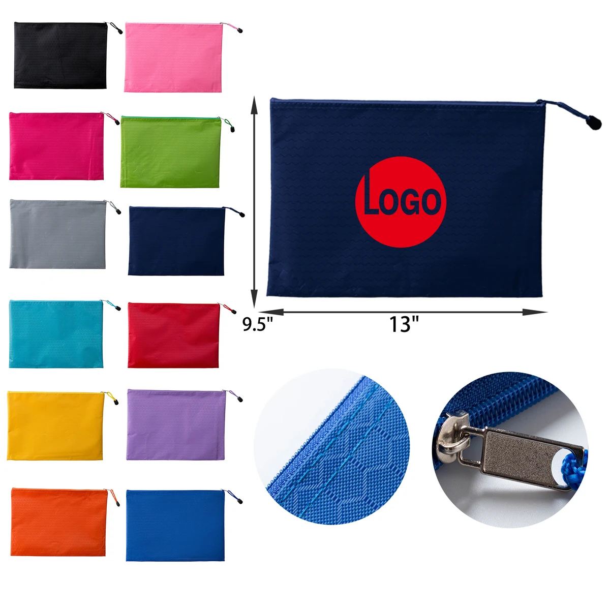 Lightweight A4 Oxford Zipper Folder Document Bag 1