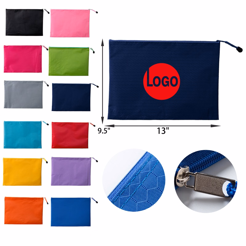 Lightweight A4 Oxford Zipper Folder Document Bag