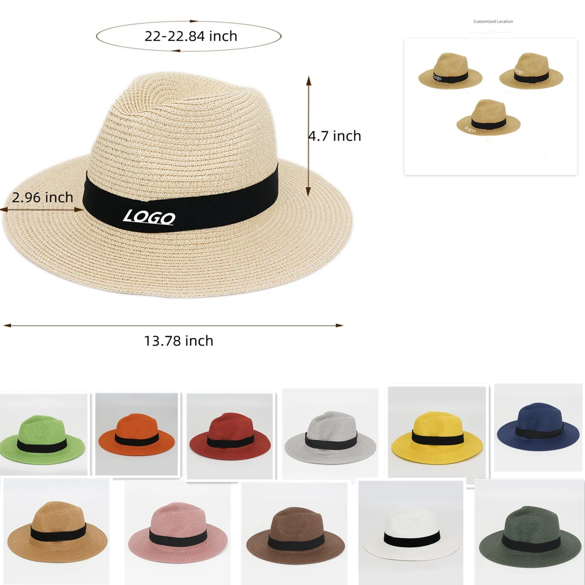 Short Brim Straw Sunhat 1