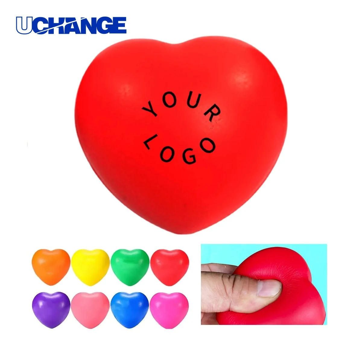 Custom Heart-Shaped Stress Ball Squeeze Toy for Promotions and Wellness 1