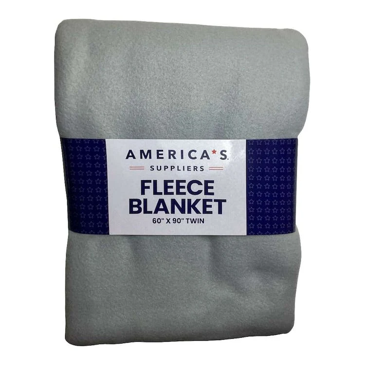 Twin Fleece Blankets - 60x90 Gray 1