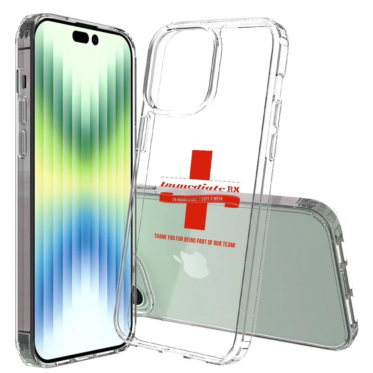 iPhone 15 Pro Max Clear Hard Shell Case w/TPU Bumpers 1