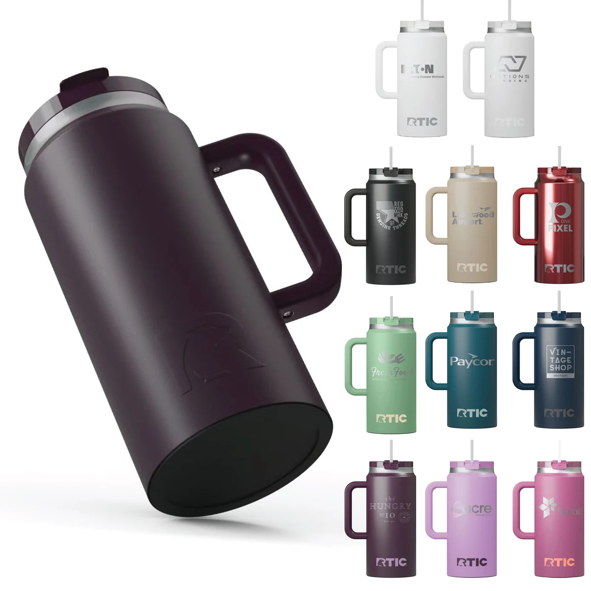 RTIC 64oz. Stainless Steel Ceramic Lined Travel Mugs 1