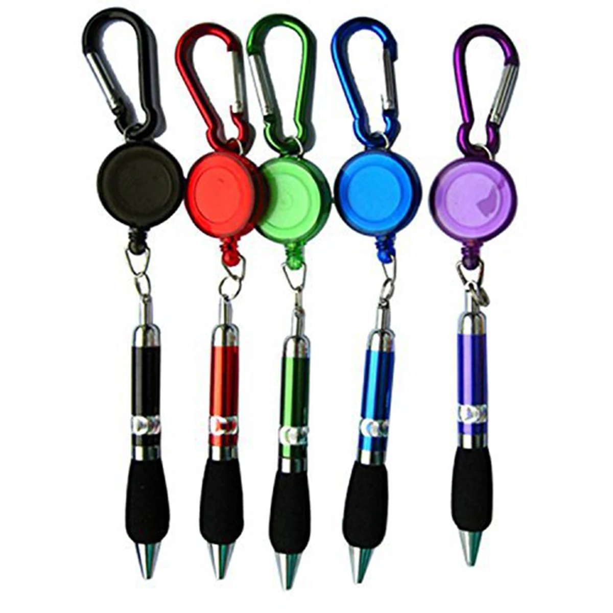 Badge Reel Retractable Pen with Carabiner 1