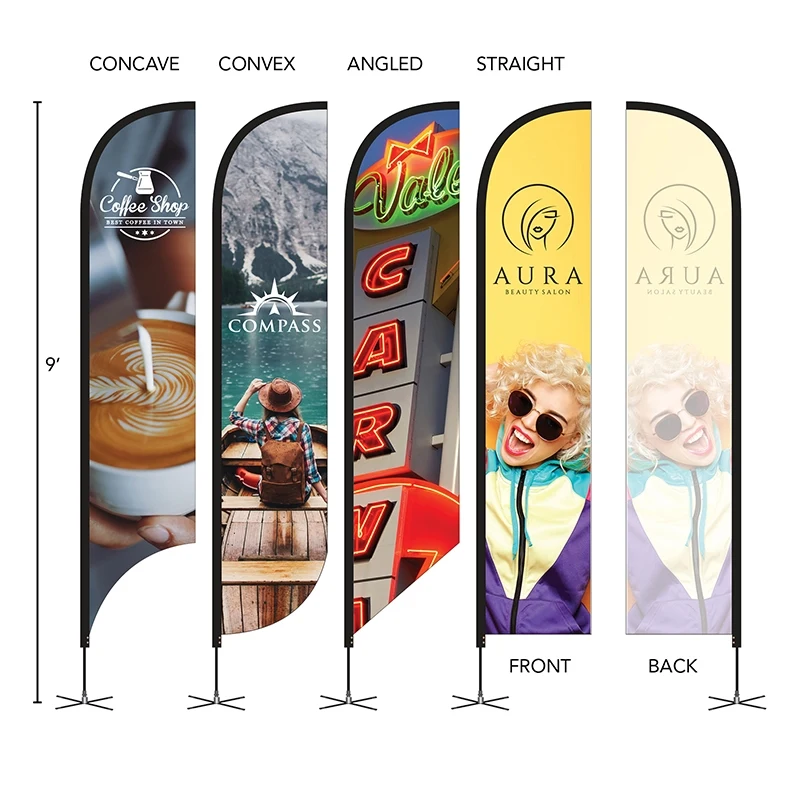 DisplaySplash 9' Single-Sided Custom Feather Flag 1