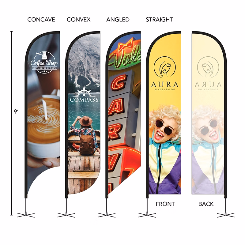 DisplaySplash 9' Single-Sided Custom Feather Flag