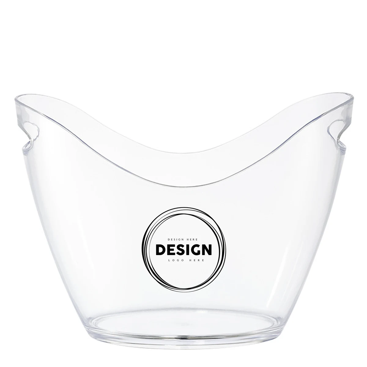 Modern Acrylic Ice Bucket in Gold Ingot Style 1