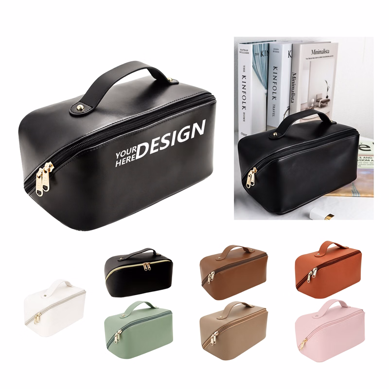 Portable Cosmetic Case for Women - Handheld Toiletry Organizer Bag