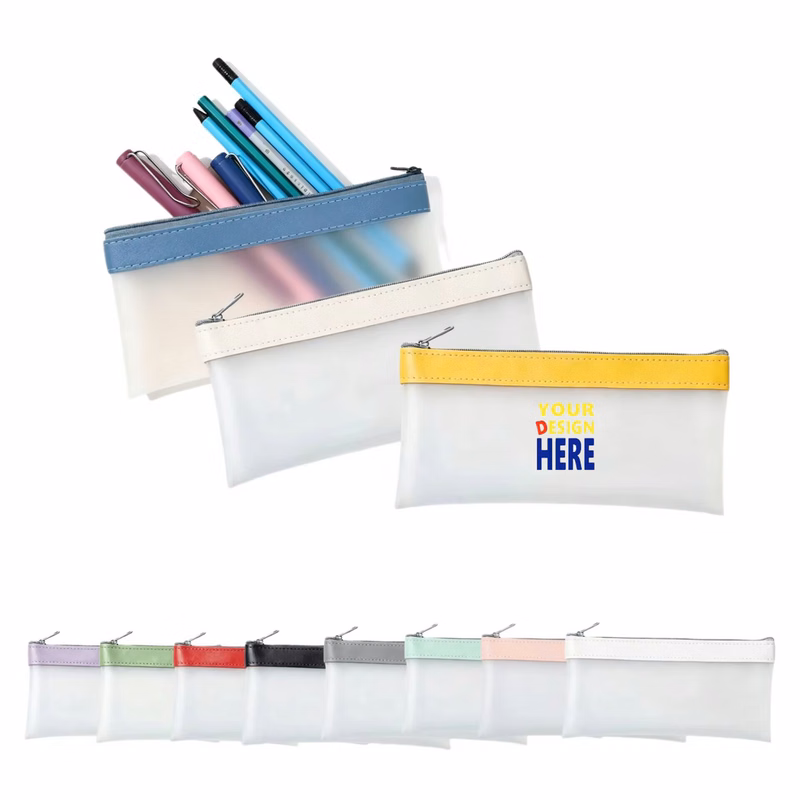 Frosted Transparent PVC Stationery Zipper Pouch