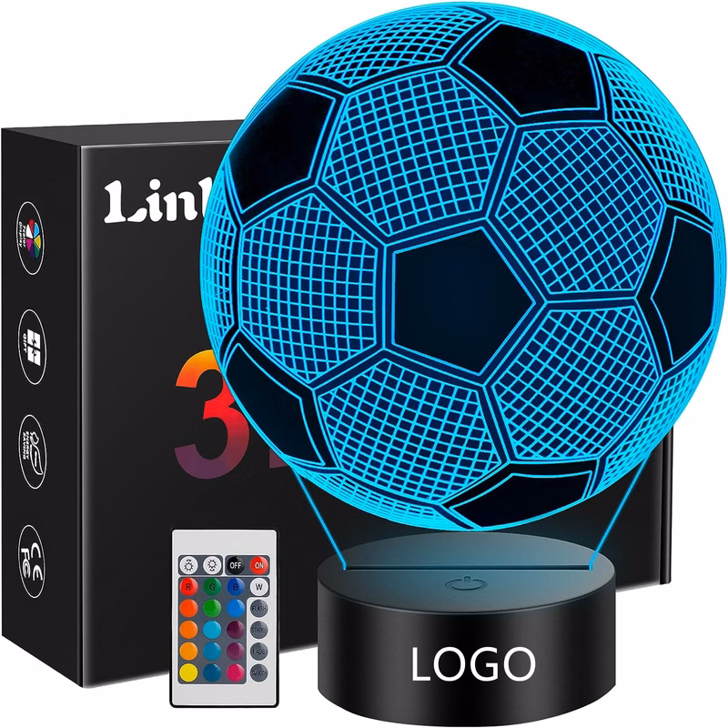 16 Colors Changing Soccer Night Light With Remote Control