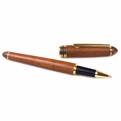 Wooden Illusion Pull Off Cap Rollerball Pen