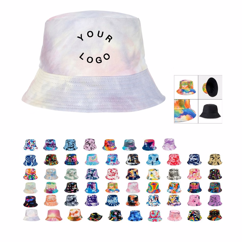 Plastic Tie Dye Hat with Colorful Reversible Style