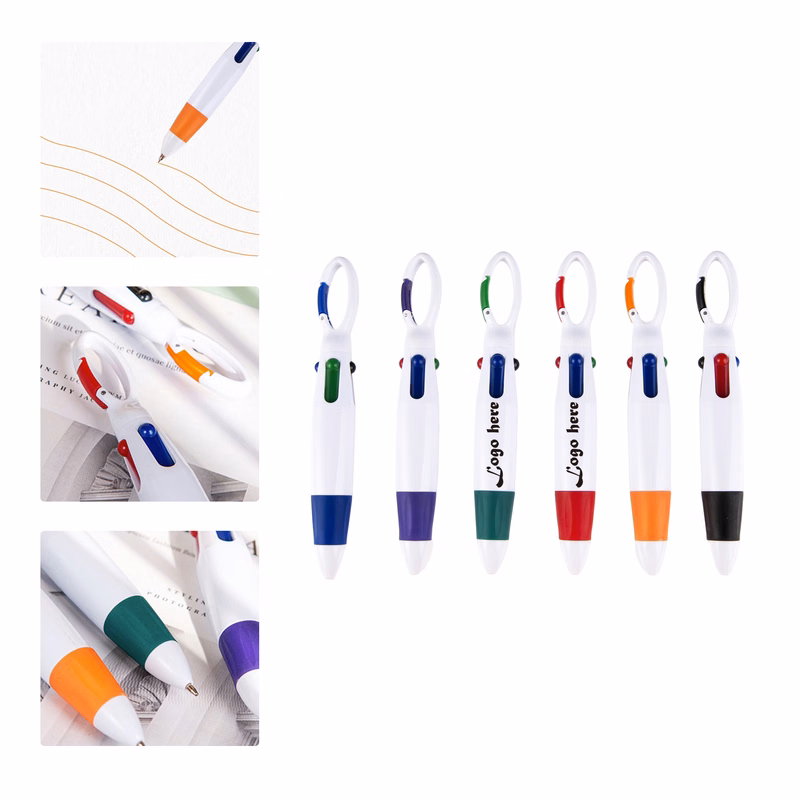 MOQ 50 Climbing Buckle 4 Color Ballpoint Pen