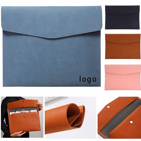 Custom A4 PU Leather Document Folder 12.99 x 9.45 inch — Executive Briefcase