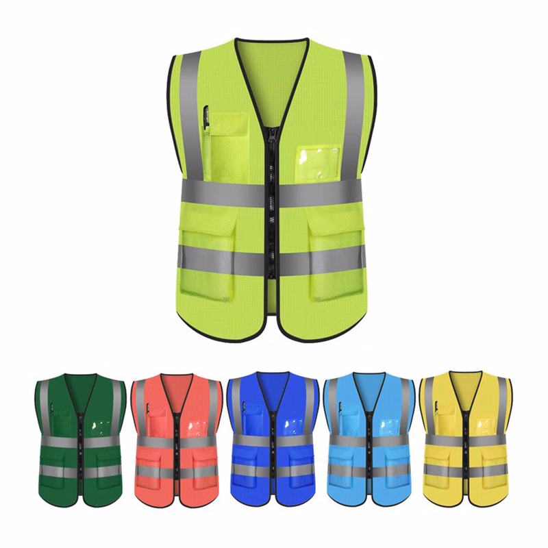 Custoned Reflective Strips Mesh Safety Vest
